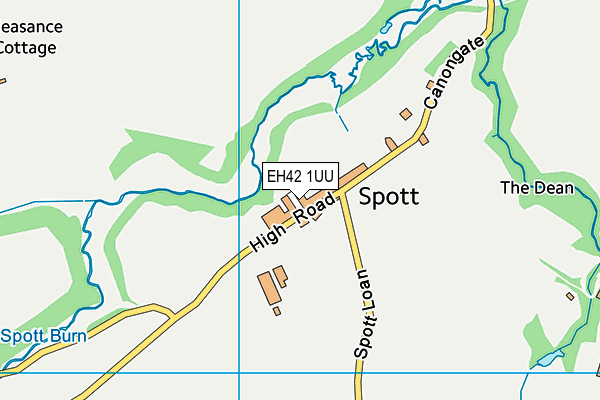EH42 1UU map - OS VectorMap District (Ordnance Survey) EH42 1UU map - OS VectorMap District (Ordnance Survey)