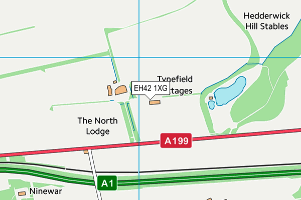 EH42 1XG map - OS VectorMap District (Ordnance Survey) EH42 1XG map - OS VectorMap District (Ordnance Survey)