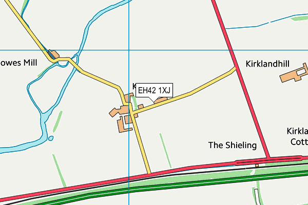 EH42 1XJ map - OS VectorMap District (Ordnance Survey) EH42 1XJ map - OS VectorMap District (Ordnance Survey)