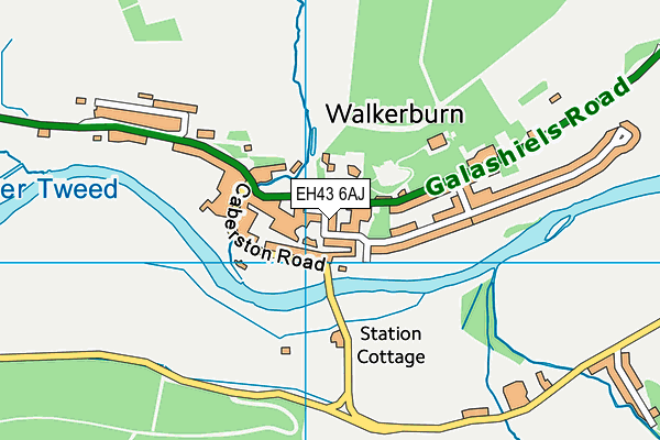 EH43 6AJ map - OS VectorMap District (Ordnance Survey) EH43 6AJ map - OS VectorMap District (Ordnance Survey)