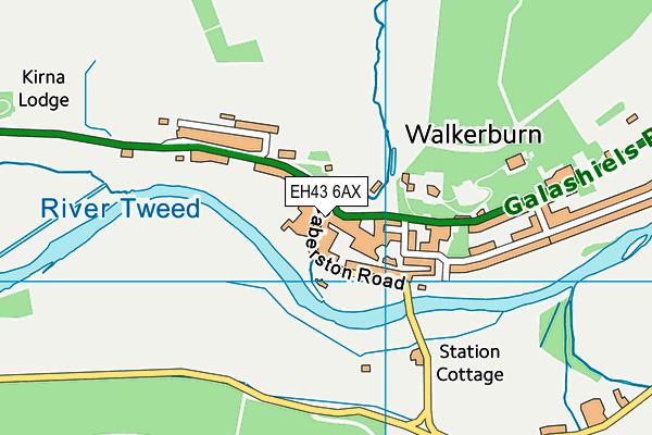 EH43 6AX map - OS VectorMap District (Ordnance Survey) EH43 6AX map - OS VectorMap District (Ordnance Survey)