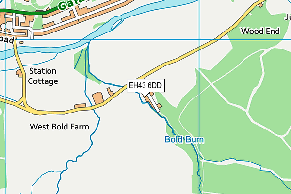 EH43 6DD map - OS VectorMap District (Ordnance Survey) EH43 6DD map - OS VectorMap District (Ordnance Survey)