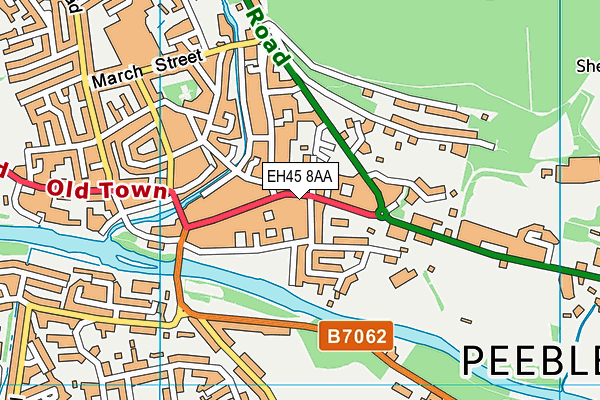 EH45 8AA map - OS VectorMap District (Ordnance Survey) EH45 8AA map - OS VectorMap District (Ordnance Survey)
