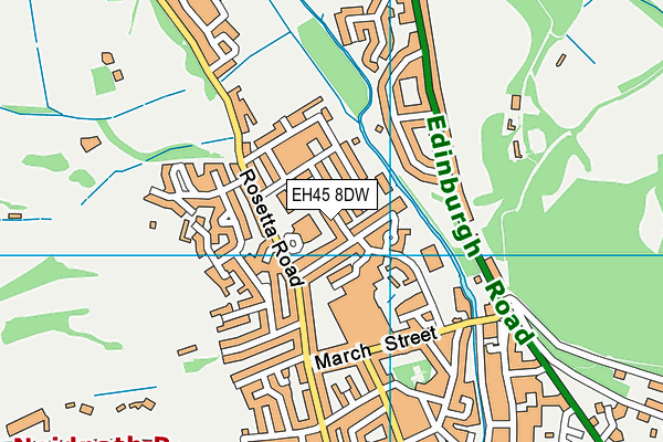 EH45 8DW map - OS VectorMap District (Ordnance Survey) EH45 8DW map - OS VectorMap District (Ordnance Survey)