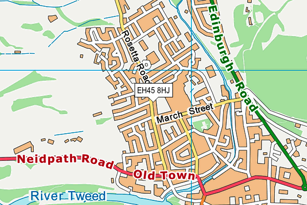 EH45 8HJ map - OS VectorMap District (Ordnance Survey) EH45 8HJ map - OS VectorMap District (Ordnance Survey)