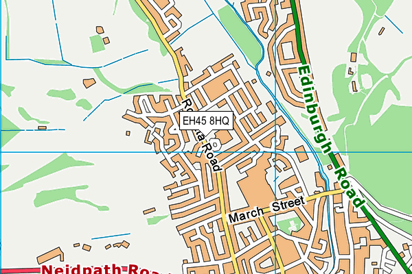 EH45 8HQ map - OS VectorMap District (Ordnance Survey)