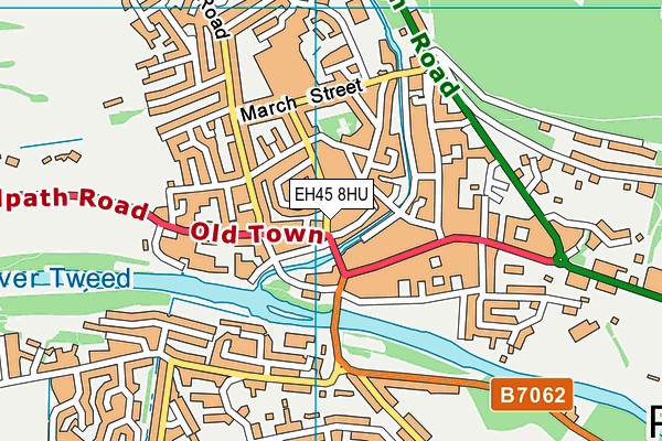 EH45 8HU map - OS VectorMap District (Ordnance Survey) EH45 8HU map - OS VectorMap District (Ordnance Survey)