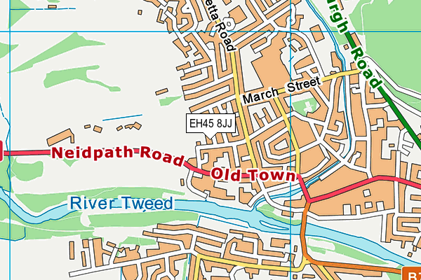 EH45 8JJ map - OS VectorMap District (Ordnance Survey) EH45 8JJ map - OS VectorMap District (Ordnance Survey)