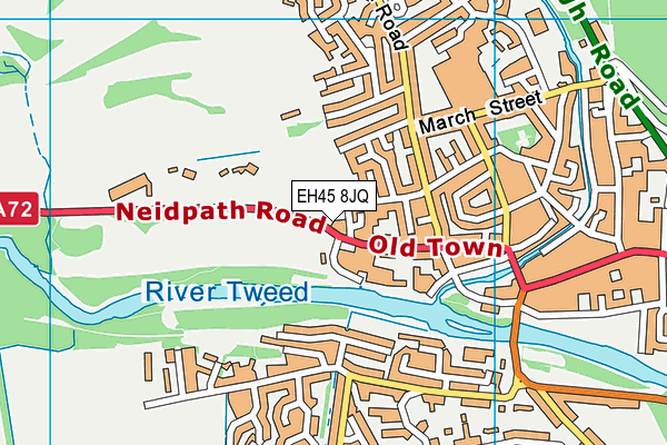EH45 8JQ map - OS VectorMap District (Ordnance Survey) EH45 8JQ map - OS VectorMap District (Ordnance Survey)