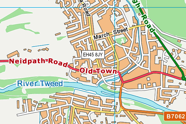 EH45 8JY map - OS VectorMap District (Ordnance Survey) EH45 8JY map - OS VectorMap District (Ordnance Survey)