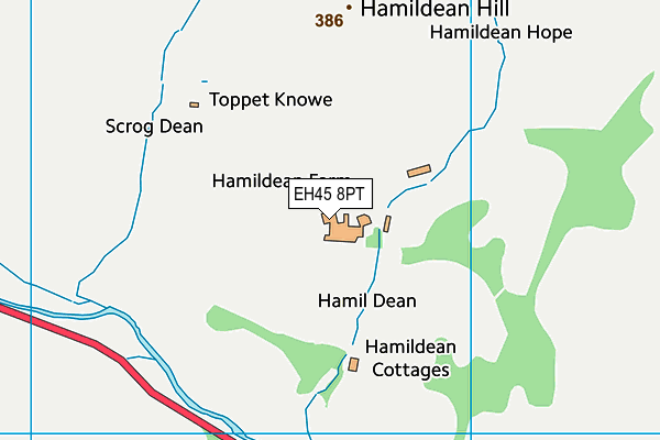 EH45 8PT map - OS VectorMap District (Ordnance Survey) EH45 8PT map - OS VectorMap District (Ordnance Survey)