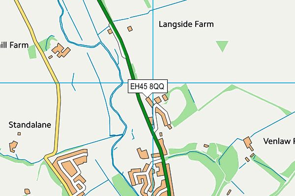 EH45 8QQ map - OS VectorMap District (Ordnance Survey) EH45 8QQ map - OS VectorMap District (Ordnance Survey)