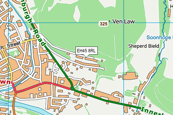 EH45 8RL map - OS VectorMap District (Ordnance Survey) EH45 8RL map - OS VectorMap District (Ordnance Survey)