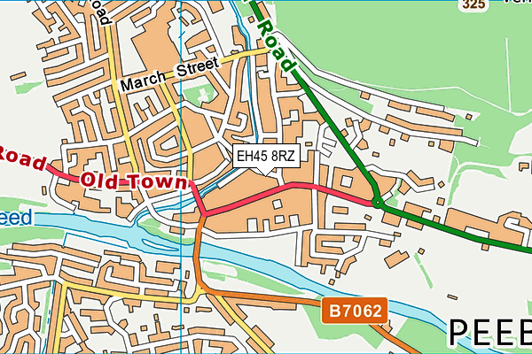 EH45 8RZ map - OS VectorMap District (Ordnance Survey)