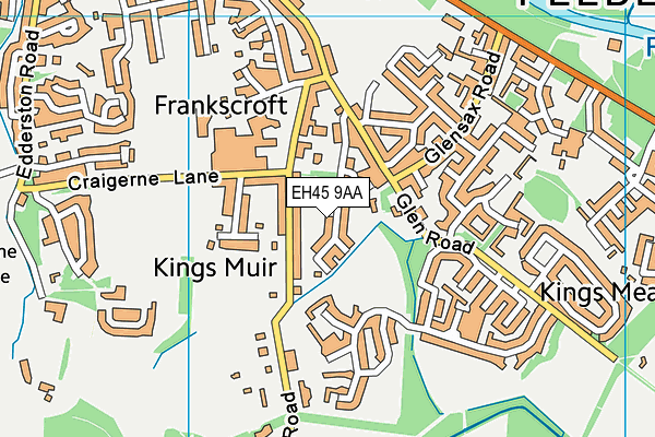 EH45 9AA map - OS VectorMap District (Ordnance Survey) EH45 9AA map - OS VectorMap District (Ordnance Survey)