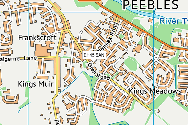EH45 9AN map - OS VectorMap District (Ordnance Survey) EH45 9AN map - OS VectorMap District (Ordnance Survey)