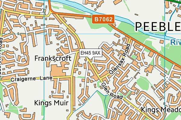 EH45 9AX map - OS VectorMap District (Ordnance Survey) EH45 9AX map - OS VectorMap District (Ordnance Survey)