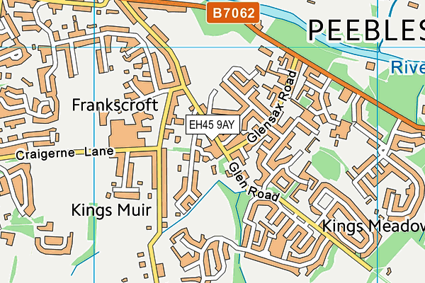 EH45 9AY map - OS VectorMap District (Ordnance Survey) EH45 9AY map - OS VectorMap District (Ordnance Survey)