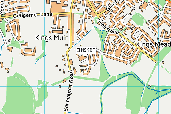 EH45 9BF map - OS VectorMap District (Ordnance Survey) EH45 9BF map - OS VectorMap District (Ordnance Survey)