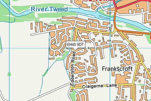 EH45 9DT map - OS VectorMap District (Ordnance Survey) EH45 9DT map - OS VectorMap District (Ordnance Survey)