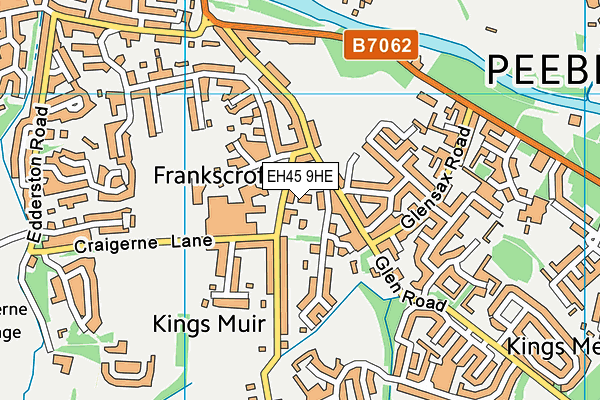 EH45 9HE map - OS VectorMap District (Ordnance Survey) EH45 9HE map - OS VectorMap District (Ordnance Survey)