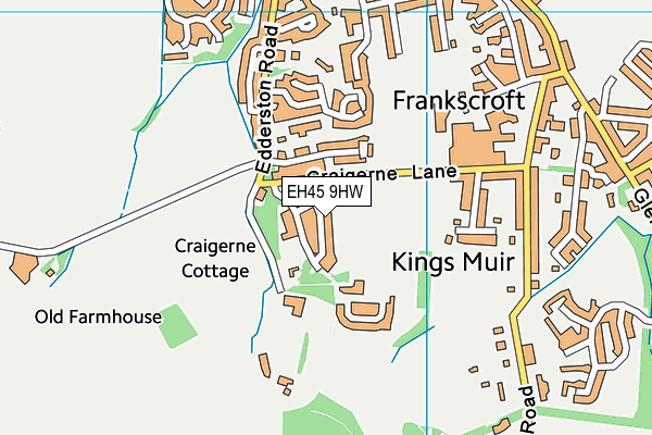 EH45 9HW map - OS VectorMap District (Ordnance Survey) EH45 9HW map - OS VectorMap District (Ordnance Survey)
