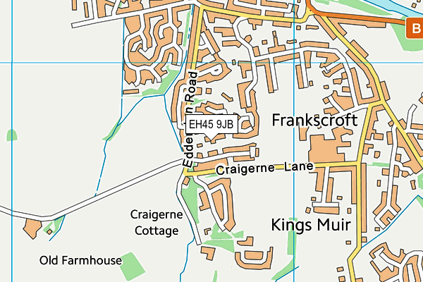 EH45 9JB map - OS VectorMap District (Ordnance Survey) EH45 9JB map - OS VectorMap District (Ordnance Survey)