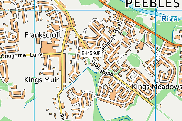EH45 9JF map - OS VectorMap District (Ordnance Survey) EH45 9JF map - OS VectorMap District (Ordnance Survey)