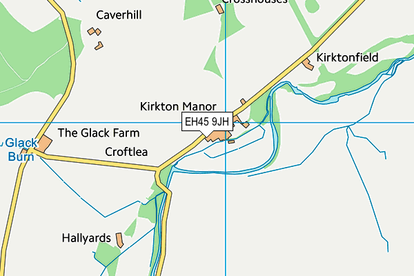 EH45 9JH map - OS VectorMap District (Ordnance Survey) EH45 9JH map - OS VectorMap District (Ordnance Survey)
