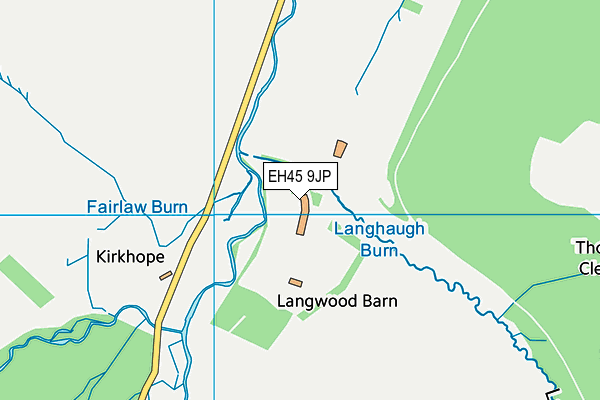 EH45 9JP map - OS VectorMap District (Ordnance Survey) EH45 9JP map - OS VectorMap District (Ordnance Survey)