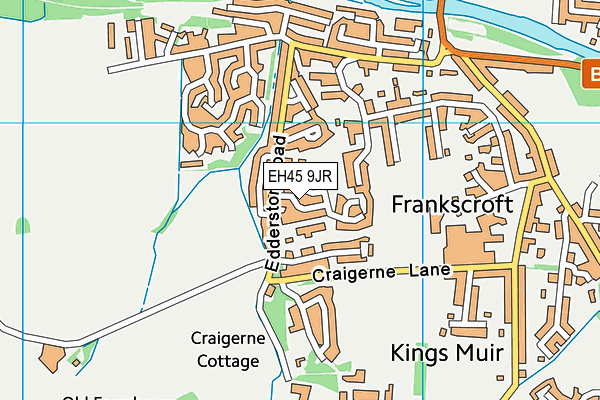 EH45 9JR map - OS VectorMap District (Ordnance Survey) EH45 9JR map - OS VectorMap District (Ordnance Survey)
