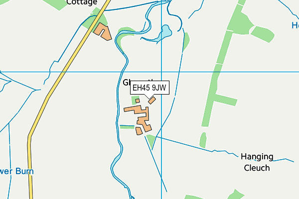 EH45 9JW map - OS VectorMap District (Ordnance Survey) EH45 9JW map - OS VectorMap District (Ordnance Survey)