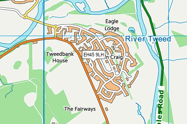 EH45 9LH map - OS VectorMap District (Ordnance Survey) EH45 9LH map - OS VectorMap District (Ordnance Survey)