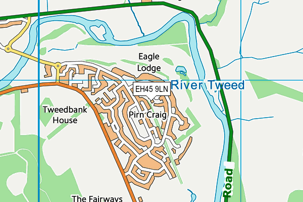 EH45 9LN map - OS VectorMap District (Ordnance Survey) EH45 9LN map - OS VectorMap District (Ordnance Survey)