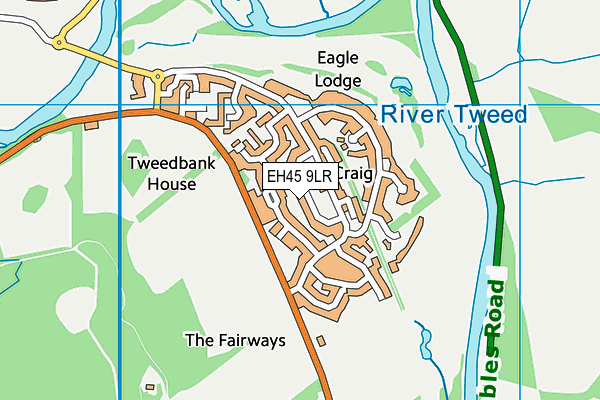 EH45 9LR map - OS VectorMap District (Ordnance Survey) EH45 9LR map - OS VectorMap District (Ordnance Survey)