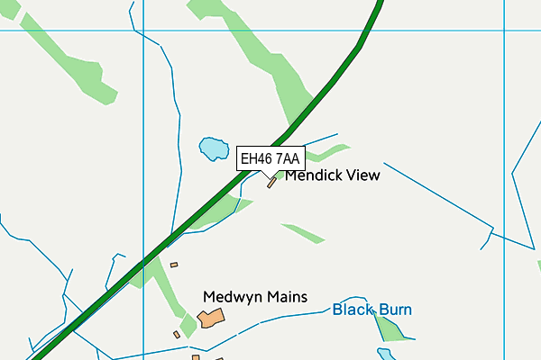 EH46 7AA map - OS VectorMap District (Ordnance Survey)
