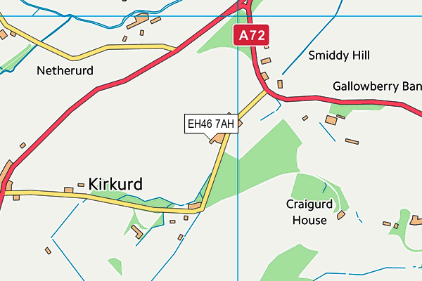 EH46 7AH map - OS VectorMap District (Ordnance Survey) EH46 7AH map - OS VectorMap District (Ordnance Survey)