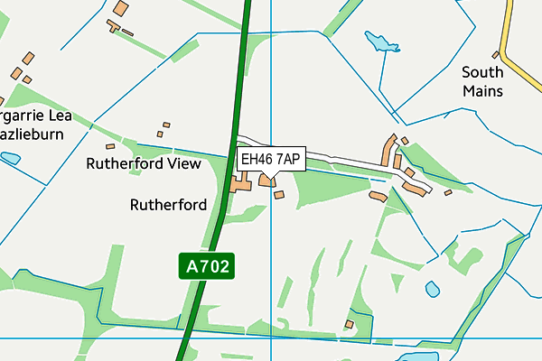EH46 7AP map - OS VectorMap District (Ordnance Survey)