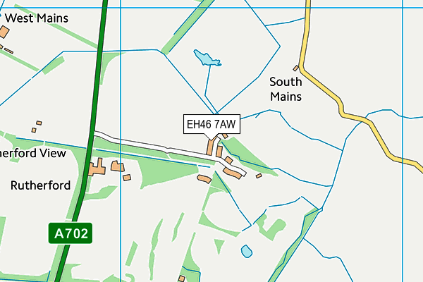 EH46 7AW map - OS VectorMap District (Ordnance Survey)