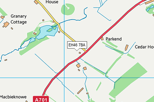 EH46 7BA map - OS VectorMap District (Ordnance Survey) EH46 7BA map - OS VectorMap District (Ordnance Survey)
