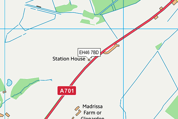 EH46 7BD map - OS VectorMap District (Ordnance Survey) EH46 7BD map - OS VectorMap District (Ordnance Survey)