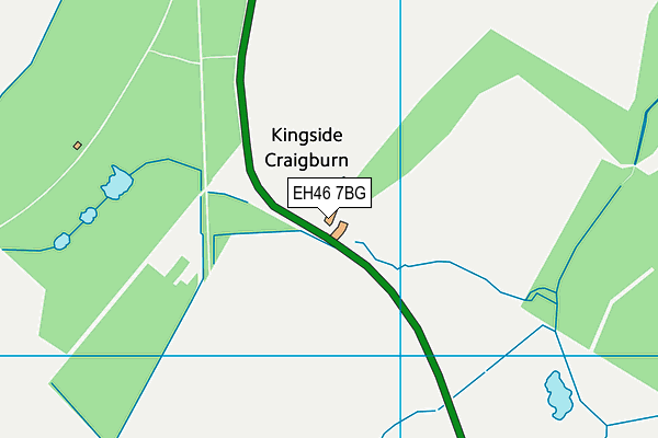 EH46 7BG map - OS VectorMap District (Ordnance Survey) EH46 7BG map - OS VectorMap District (Ordnance Survey)