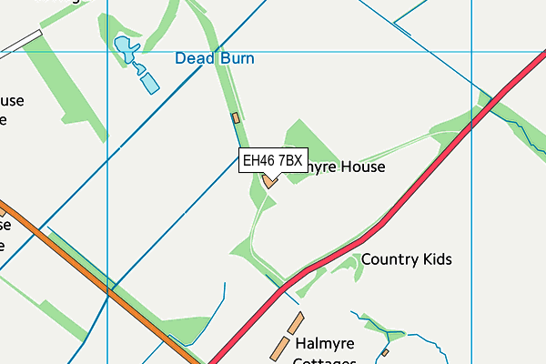 EH46 7BX map - OS VectorMap District (Ordnance Survey) EH46 7BX map - OS VectorMap District (Ordnance Survey)