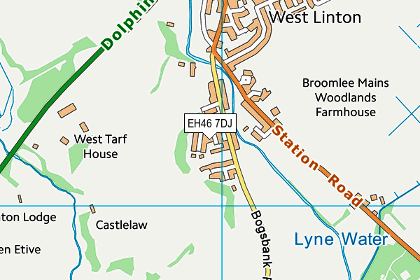 EH46 7DJ map - OS VectorMap District (Ordnance Survey) EH46 7DJ map - OS VectorMap District (Ordnance Survey)