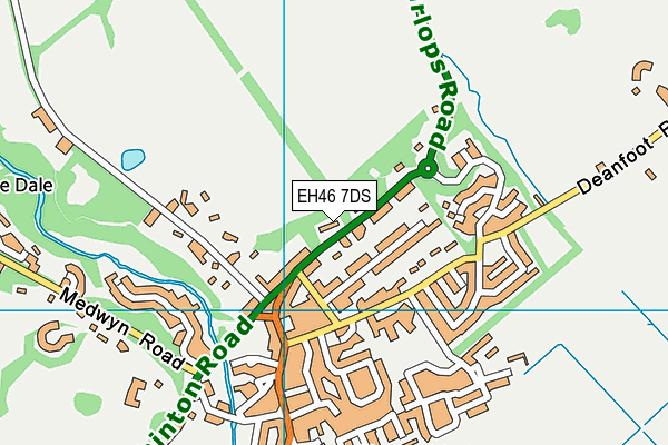 EH46 7DS map - OS VectorMap District (Ordnance Survey)