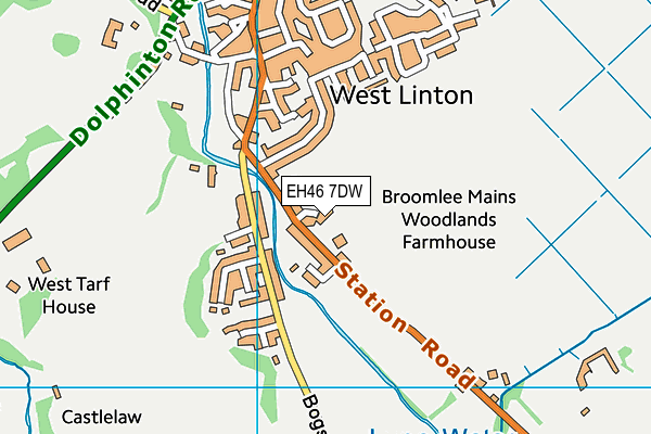 EH46 7DW map - OS VectorMap District (Ordnance Survey) EH46 7DW map - OS VectorMap District (Ordnance Survey)