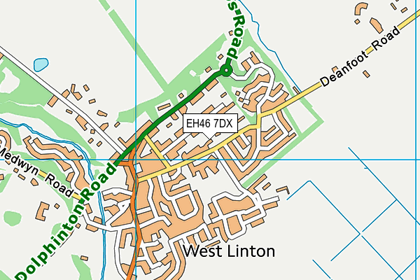 EH46 7DX map - OS VectorMap District (Ordnance Survey)