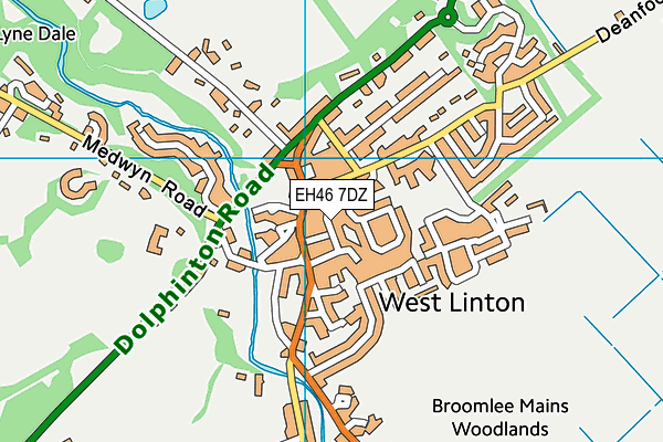 EH46 7DZ map - OS VectorMap District (Ordnance Survey) EH46 7DZ map - OS VectorMap District (Ordnance Survey)