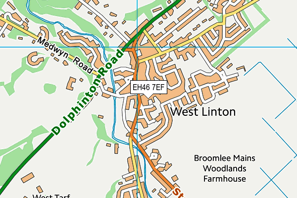 EH46 7EF map - OS VectorMap District (Ordnance Survey)