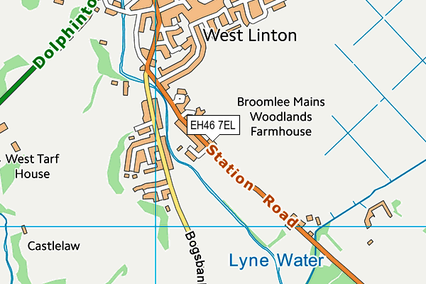 EH46 7EL map - OS VectorMap District (Ordnance Survey) EH46 7EL map - OS VectorMap District (Ordnance Survey)